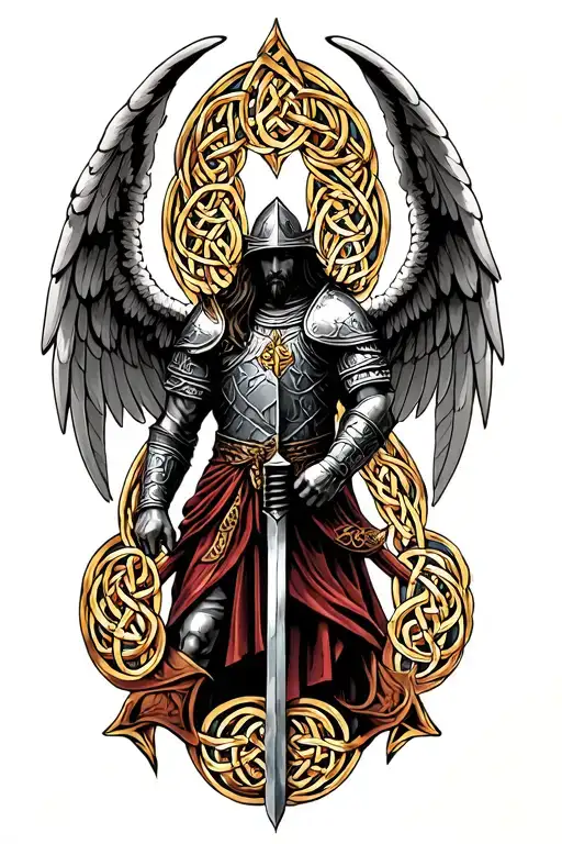 Celtic Knight With Wings