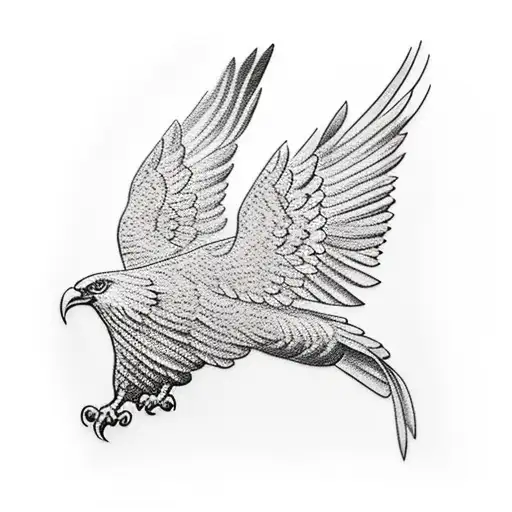 Albanian Eagle And Lebanese Cedar Tree