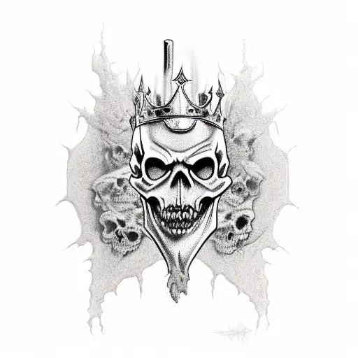 Zombie Skull King Tattoo
