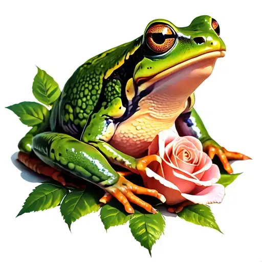 Frog And Rose