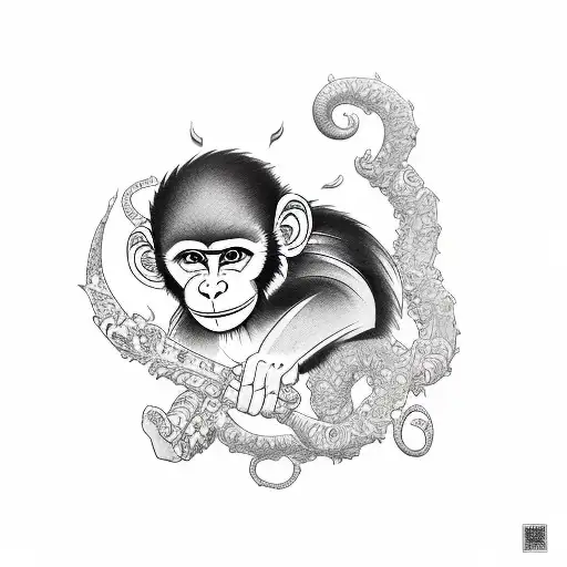 Japanese Wind With Monkey