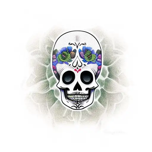 Horror Sugar Skull Tattoo