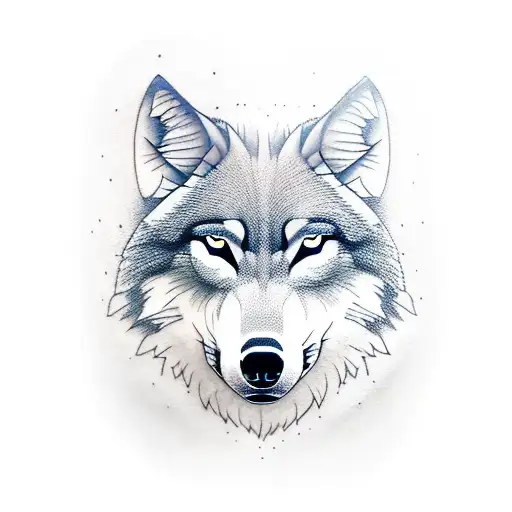 Half Sleeve Wolf With Dark Foggy Woods