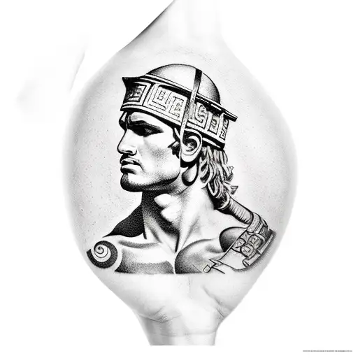 Roman Gladiators And Greek Gods In A Tattoo Arm Sleeve And The Style Is Realistic Tattoo Design Idea