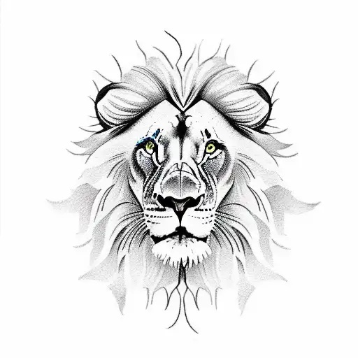 Lion Inside Of Butterfly Sillouette