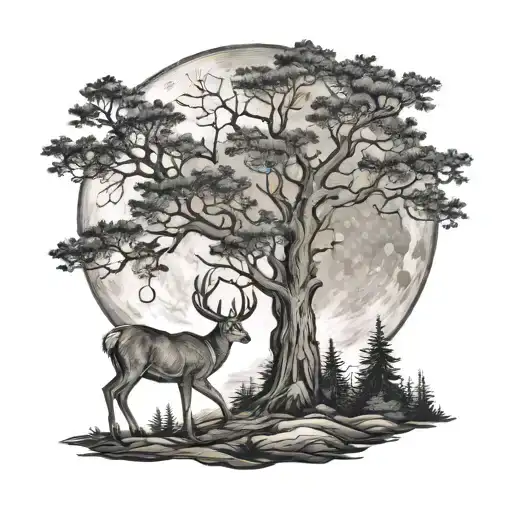 Deer Forest Moon