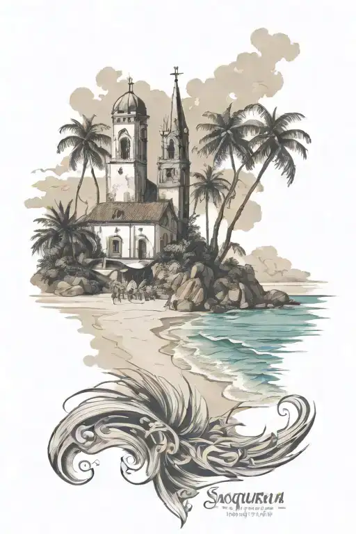 Saquarema Beach With The Church