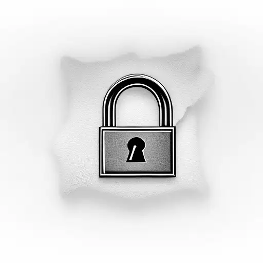 Lock Necklace With The Letter A On It