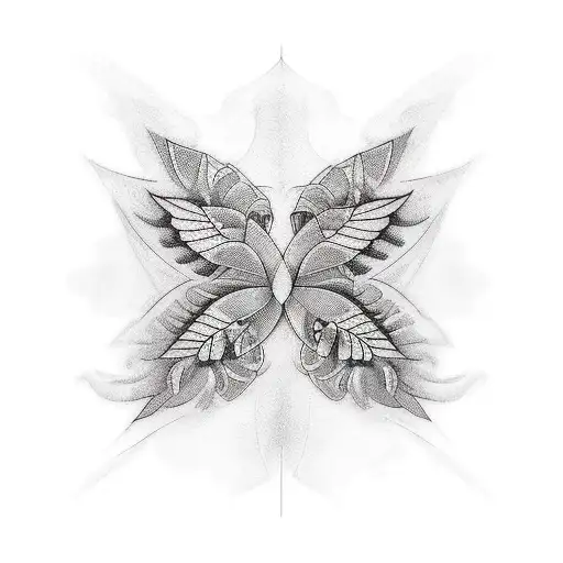 Tropical Black And White Realism Tattoo Sleeve