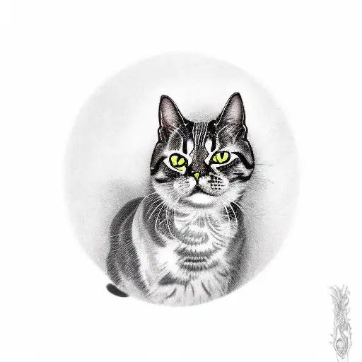 A Fighting Artist Creating A Masterpiece With A Cat As A Muse