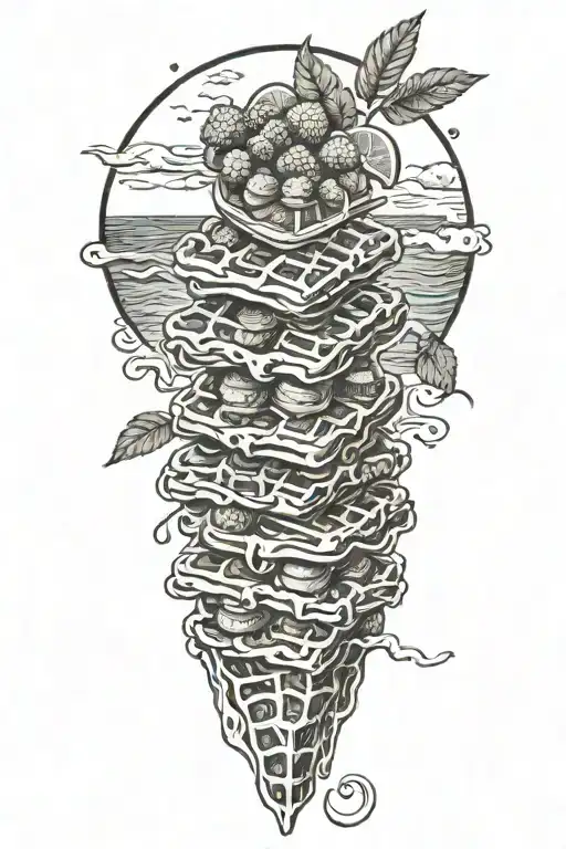 Waffles On The Beach Scene