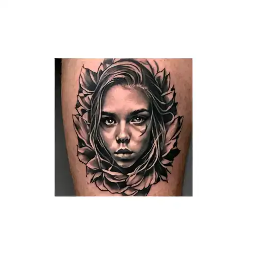 At The Knee Tattoo Realism Style