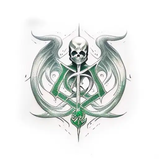 Death Eaters Symbol In Slytherin Design
