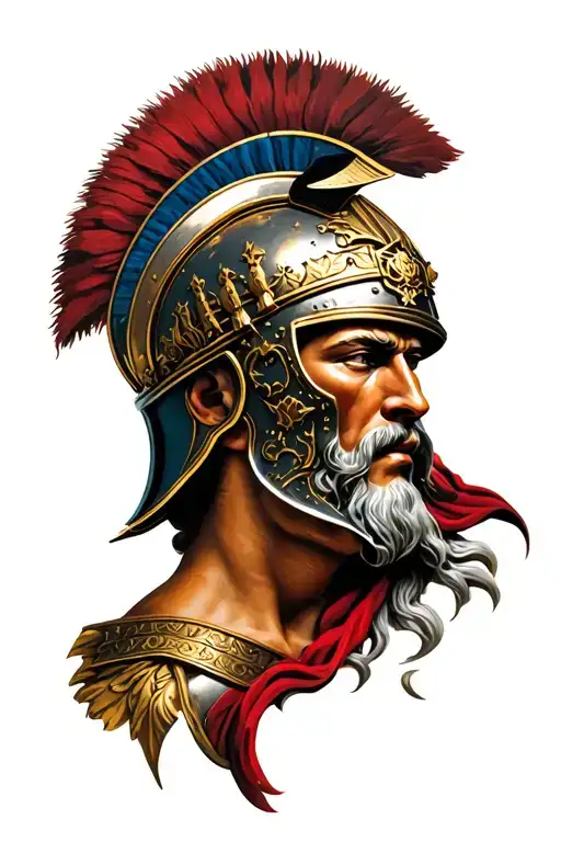 Roman Gods Olympus And Roman Soldier Helmet