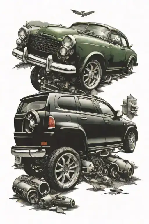 Car Is Up Footbal Is Down And Middle Message With Love