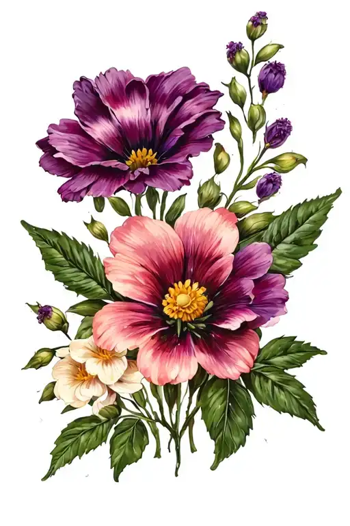 January June August September December Birth Flowers In Colour