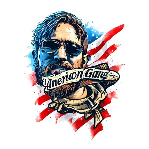 Graffiti Artist And Lettering American Gang