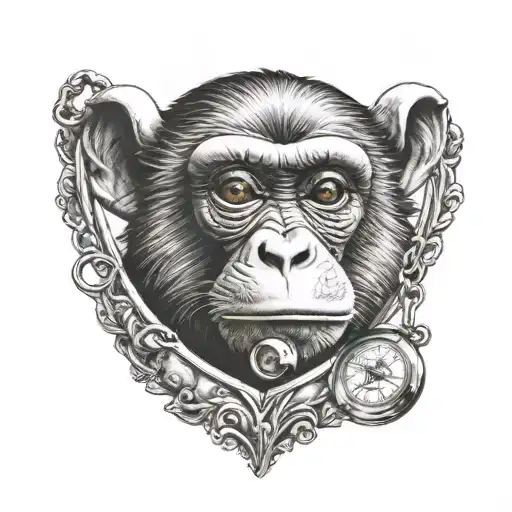 Monkey Holding Locket