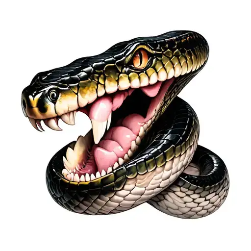 Snake Pill Pot In Mouth