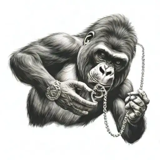 Gorilla Holding Locket
