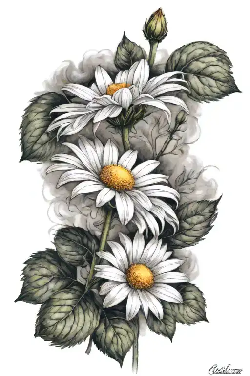 Daisy Flower With Alphee