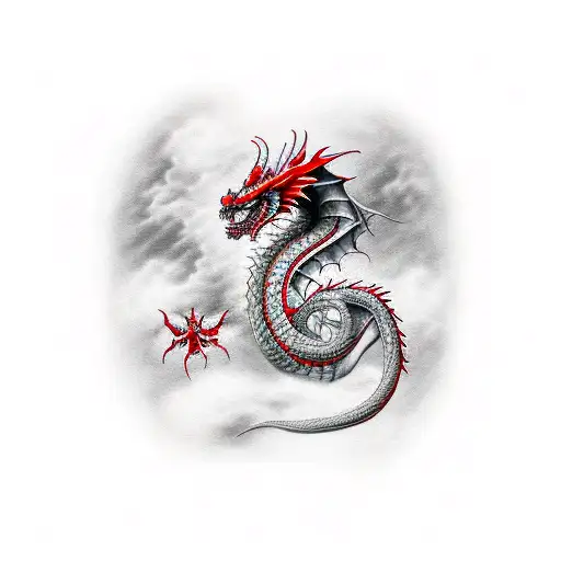 Red N White Dragon