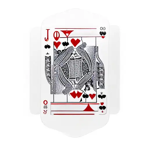 Jack Of Hearts Playing Card Holding A Paper Rose