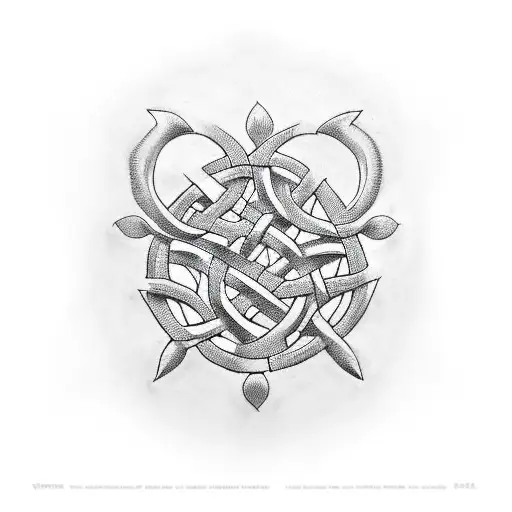 A Digital Art Representation Of A Celtic Family Tree