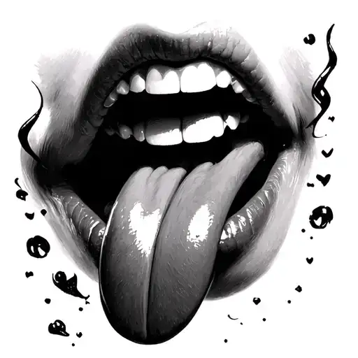 Sexy Mouth Open And Tongue