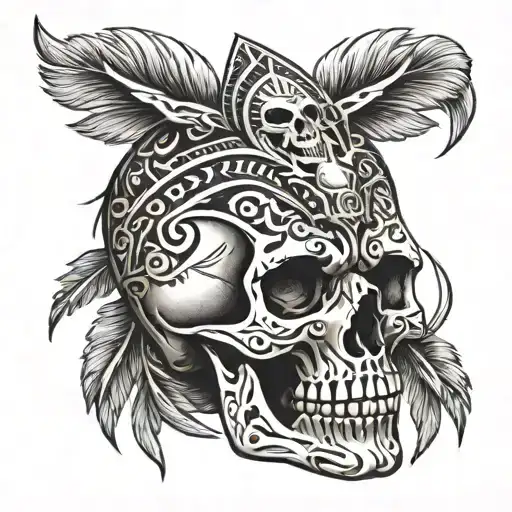 Skull Tribal Symbols