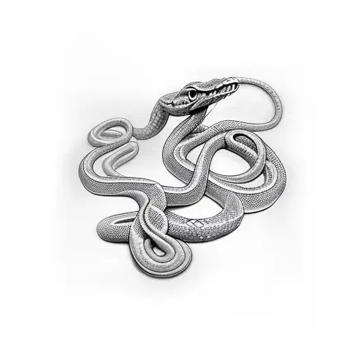 Snake Wrapping Around The Clavicle