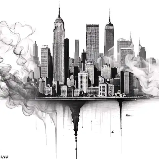 Outline Of The City Of New York Smoke