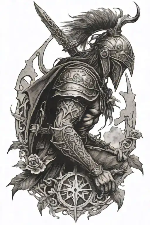 Elden Ring Symbol With A Warrior