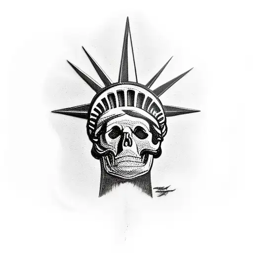 Skull Statue Of Liberty