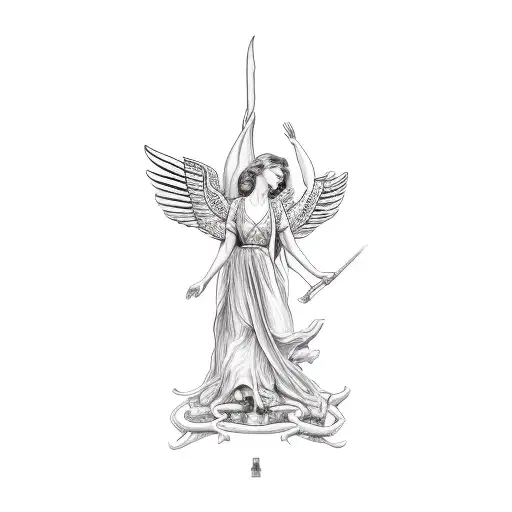 Angel Holding A Anker