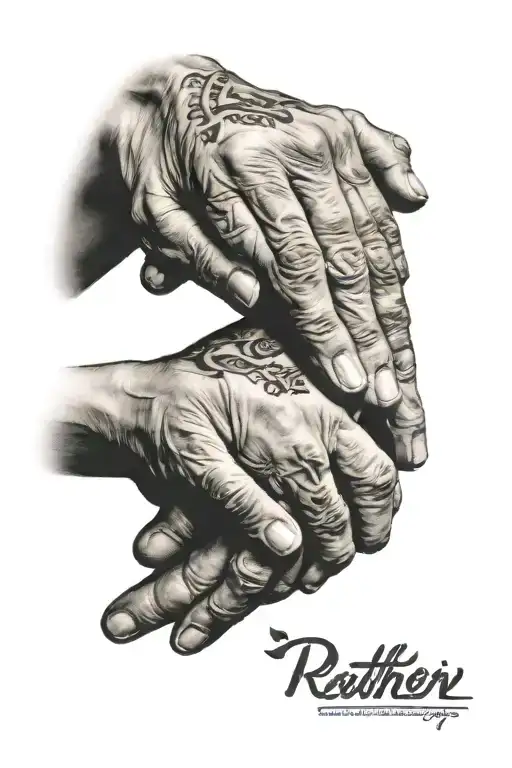 Father And Mother Holding Hands