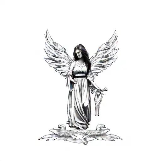 Angel Holding An Anker