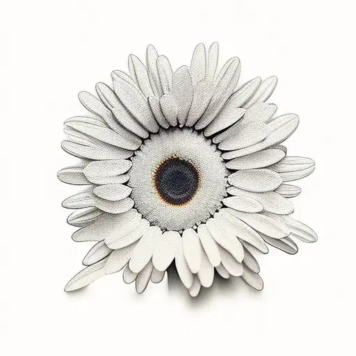 Creme Color Cat Wrapped In Daisy Flowers