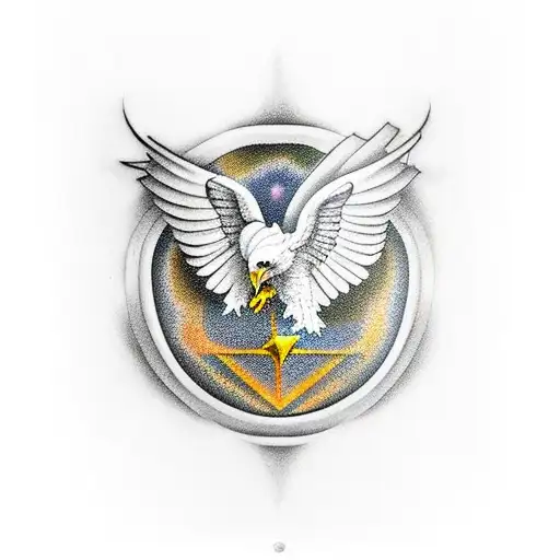 Eagle Wing And Golden Ratio Symbol