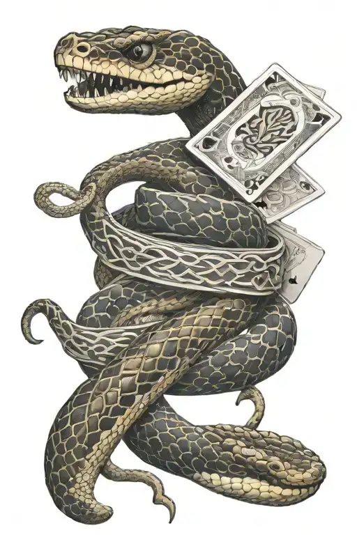 Cards And Snake Wrapping