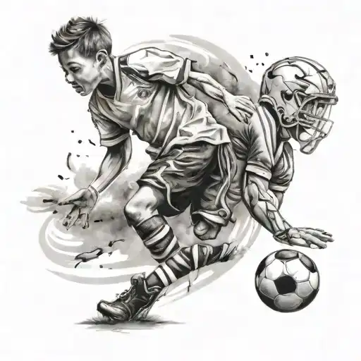 Kid Playing Football