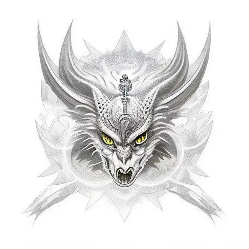 Incorporate The Initials Rkv Into A Mystical Creature Inspired By Anime In A Realism Style