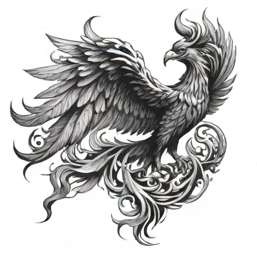 A Phoenix Rising From The Ashes Symbolizing Overcoming Adversity And Rebirth