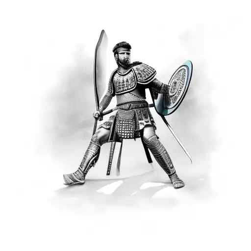 Roman Warrior With Long Sword
