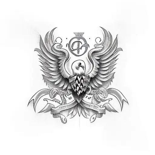 Alpha Phi Omega Text With Eagle Design