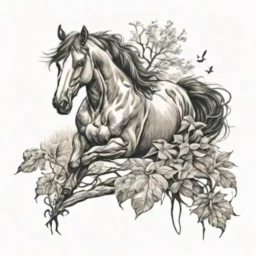 Horses Nature Elements