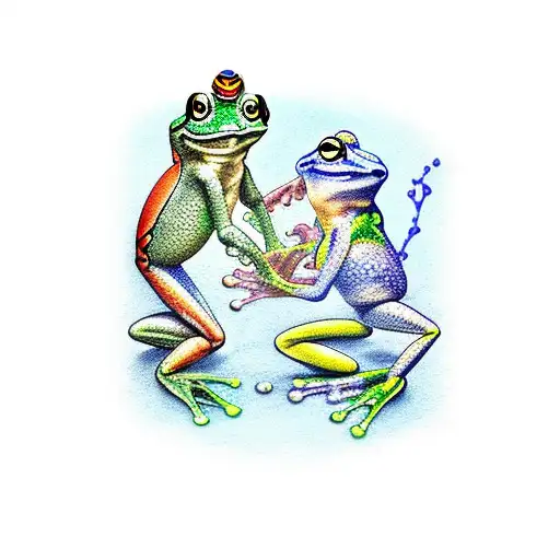 Frog And Scorpian Shaking Hands