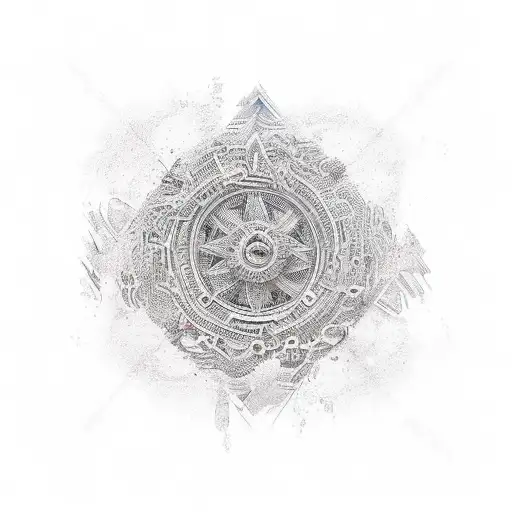 Abstract Representation Of A Tourism Manager's Journey Through Different Cultures