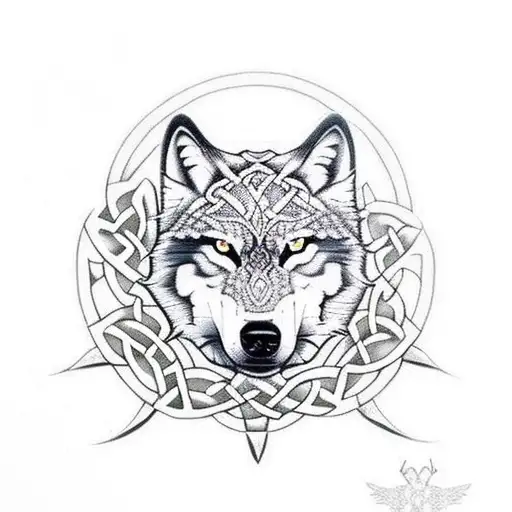 Celtic Tribal Wolf