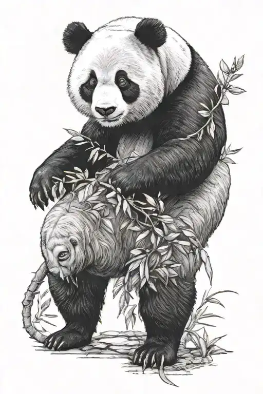 Panda With Ram Animal